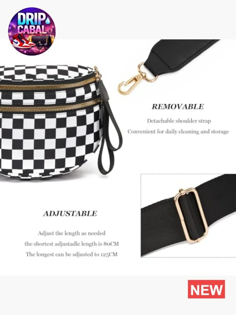 Nylon Crossbody Bags for Women Fanny Pack Sling Bag Waist Pack 4-in-1
